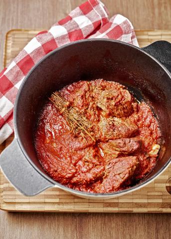 Boeuf confit aux tomates