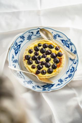 Tartelettes au fromage blanc et aux myrtilles