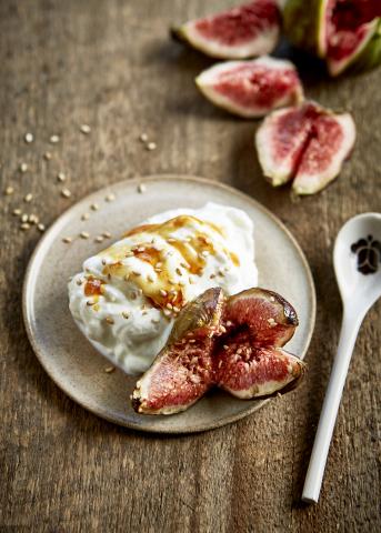 Figues gratinées au miel et Bidelot nature