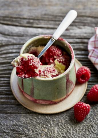 Gratin de framboises au Louché