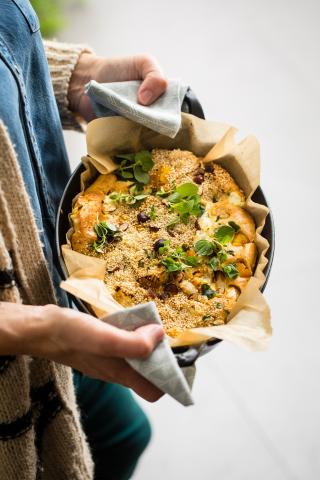 Clafoutis aux poireaux et quinoa