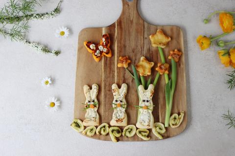 Feuilleté au fromage lapin de Pâques - L'apéro rigolo !