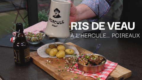 Ris de veau aux poireaux et stout