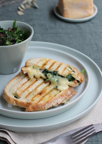 Croque au Herve et épinards