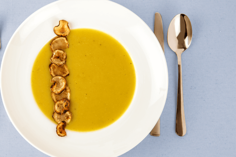 Velouté de topinambours et de pommes de terre