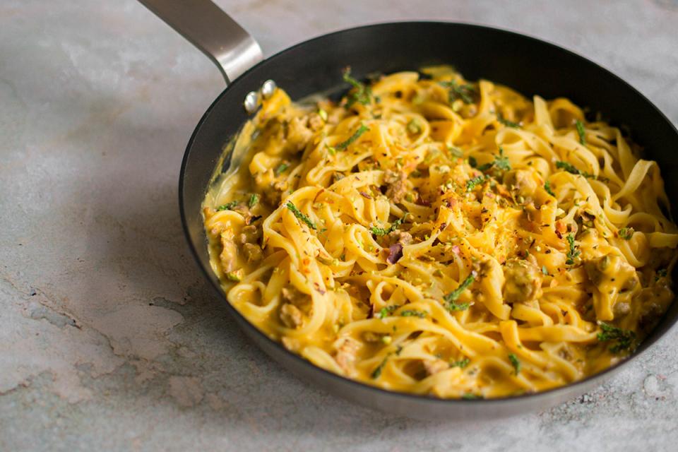 Tagliatelles à la crème de butternut