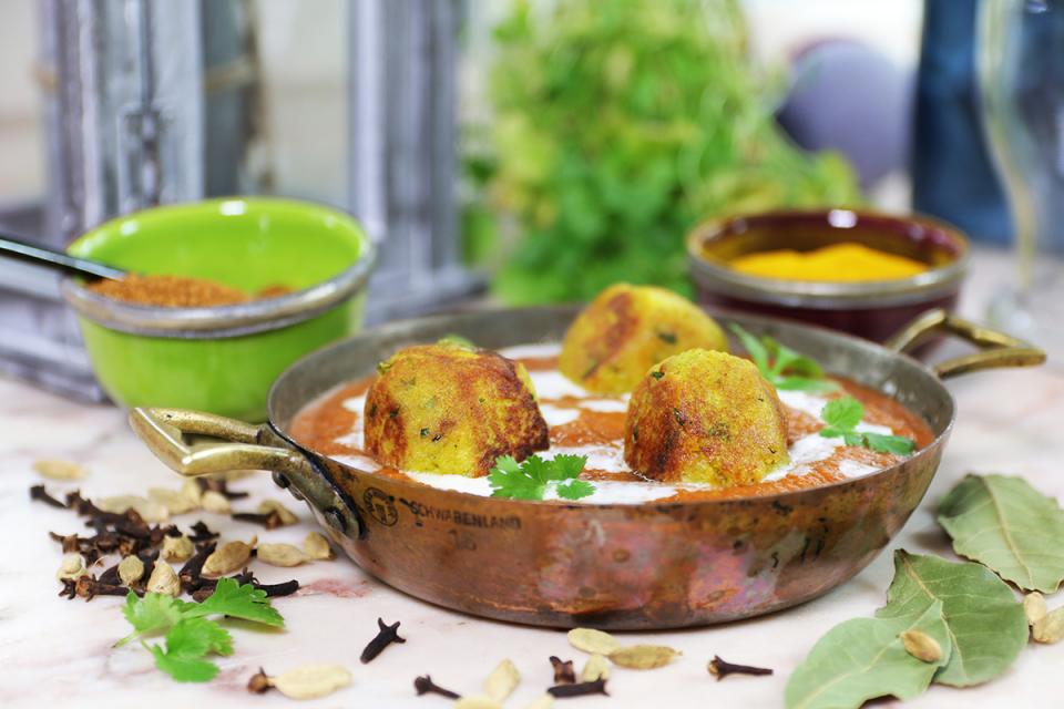 Curry indien aux boulettes de pommes de terre
